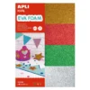 Apli Gomma Crepla Glitter Colori Assortiti 4 fogli 30cmx21cm
