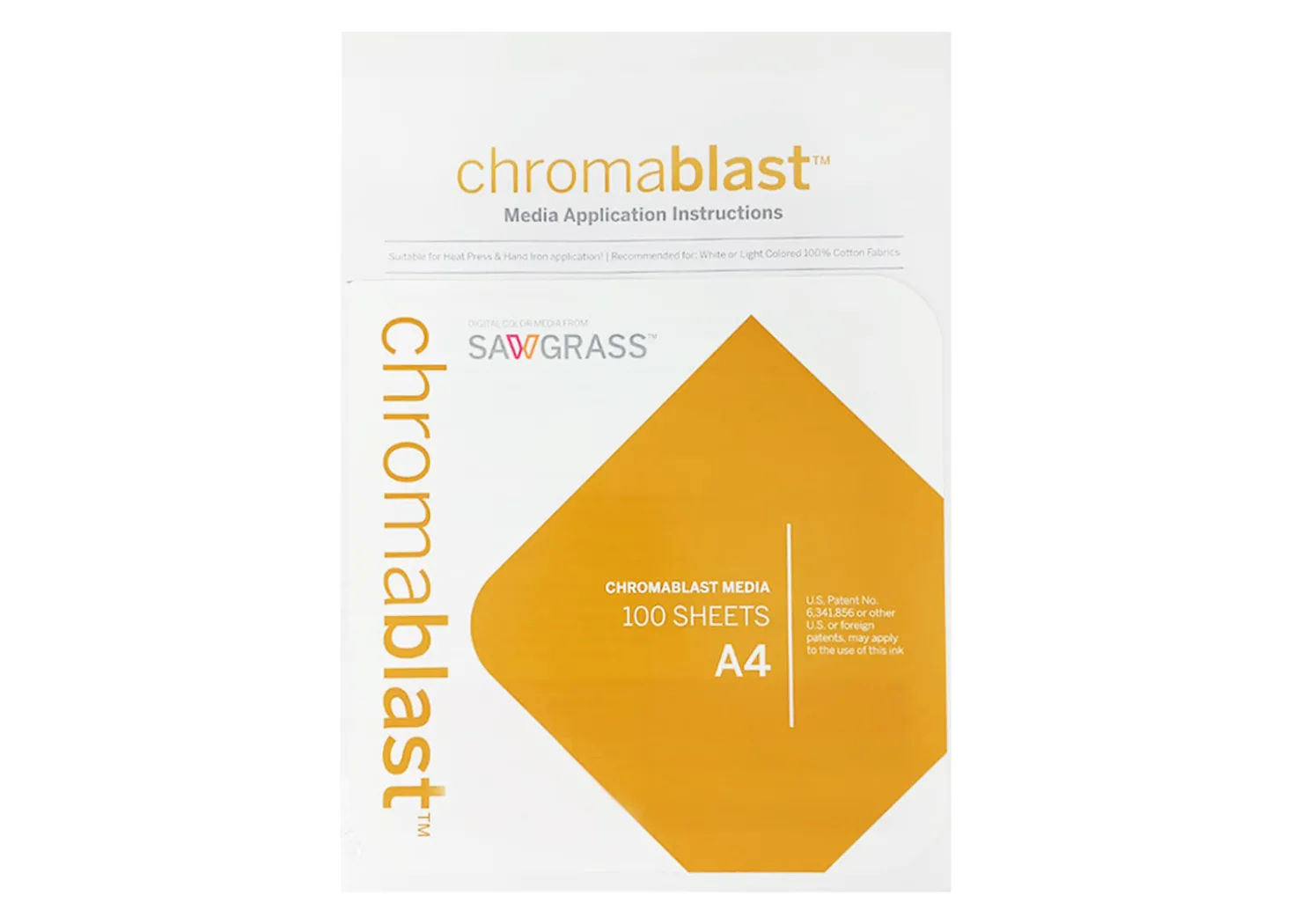 Carta Sawgrass Chromablast Formato A4 per Stampe su Cotone 100 fogli