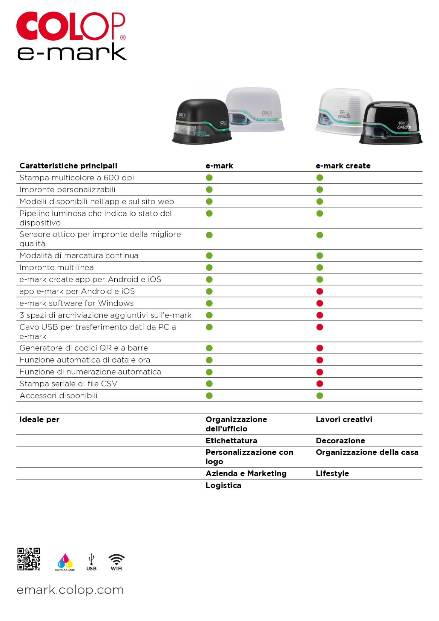 Colop E-Mark Create Stampante portatile Nera