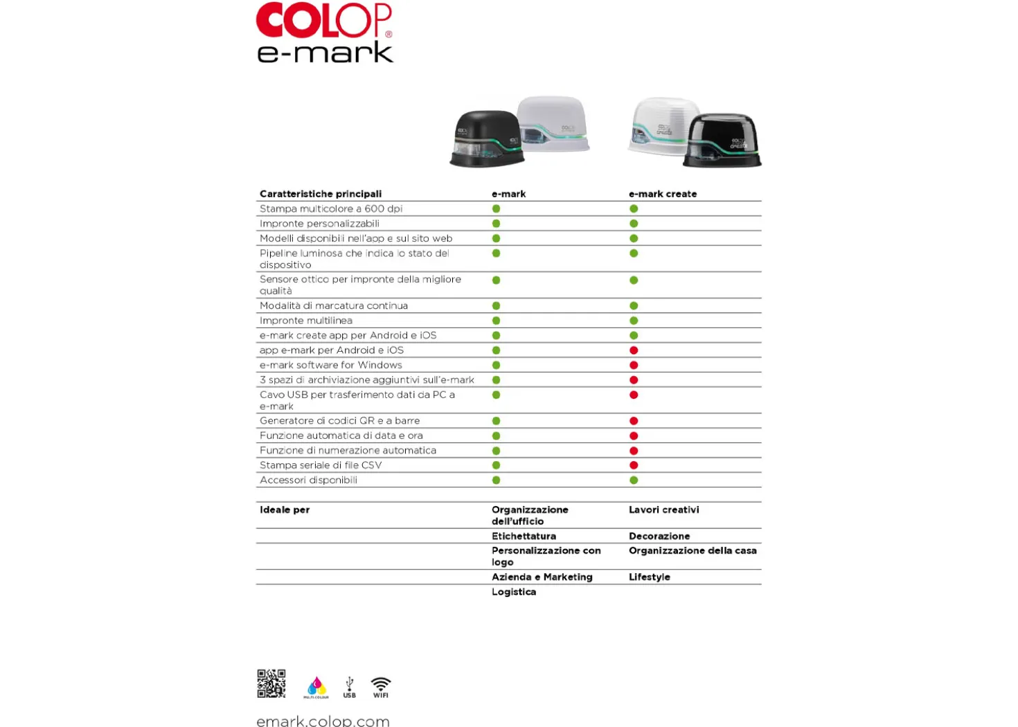 Colop E-Mark PRO Stampante portatile Bianca