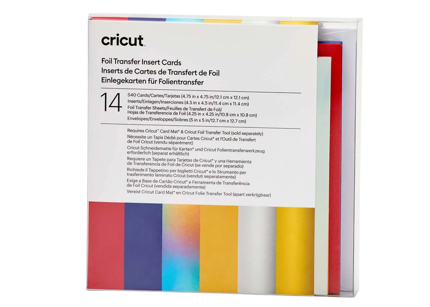 Cricut Biglietti Inserto 14 Pezzi Collezione Celebration S40 12,1×12,1cm