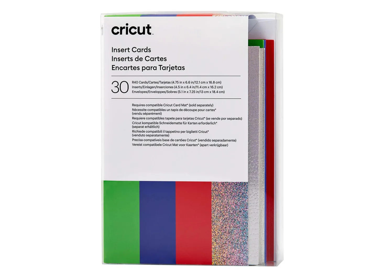 Cricut Biglietti Inserto 30 Pezzi Collezione Rainbow Scales R40 12,1×16,8cm
