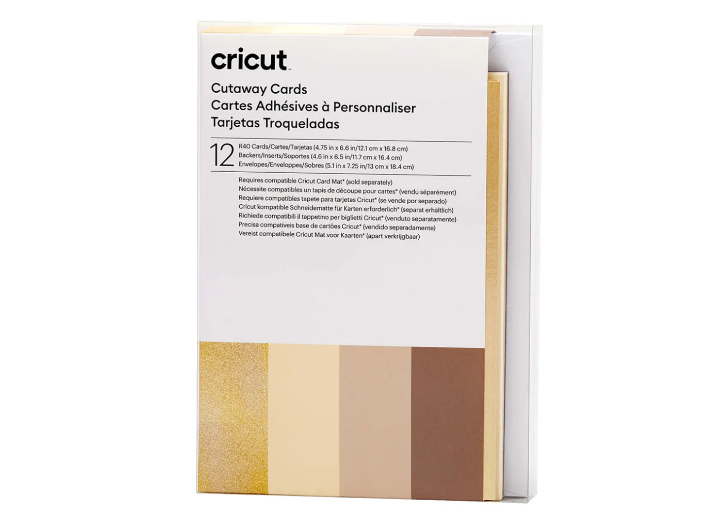 Cricut Biglietti Inserto 12 Pezzi Collezione Colori Neutri R40 12,1X16,8CM