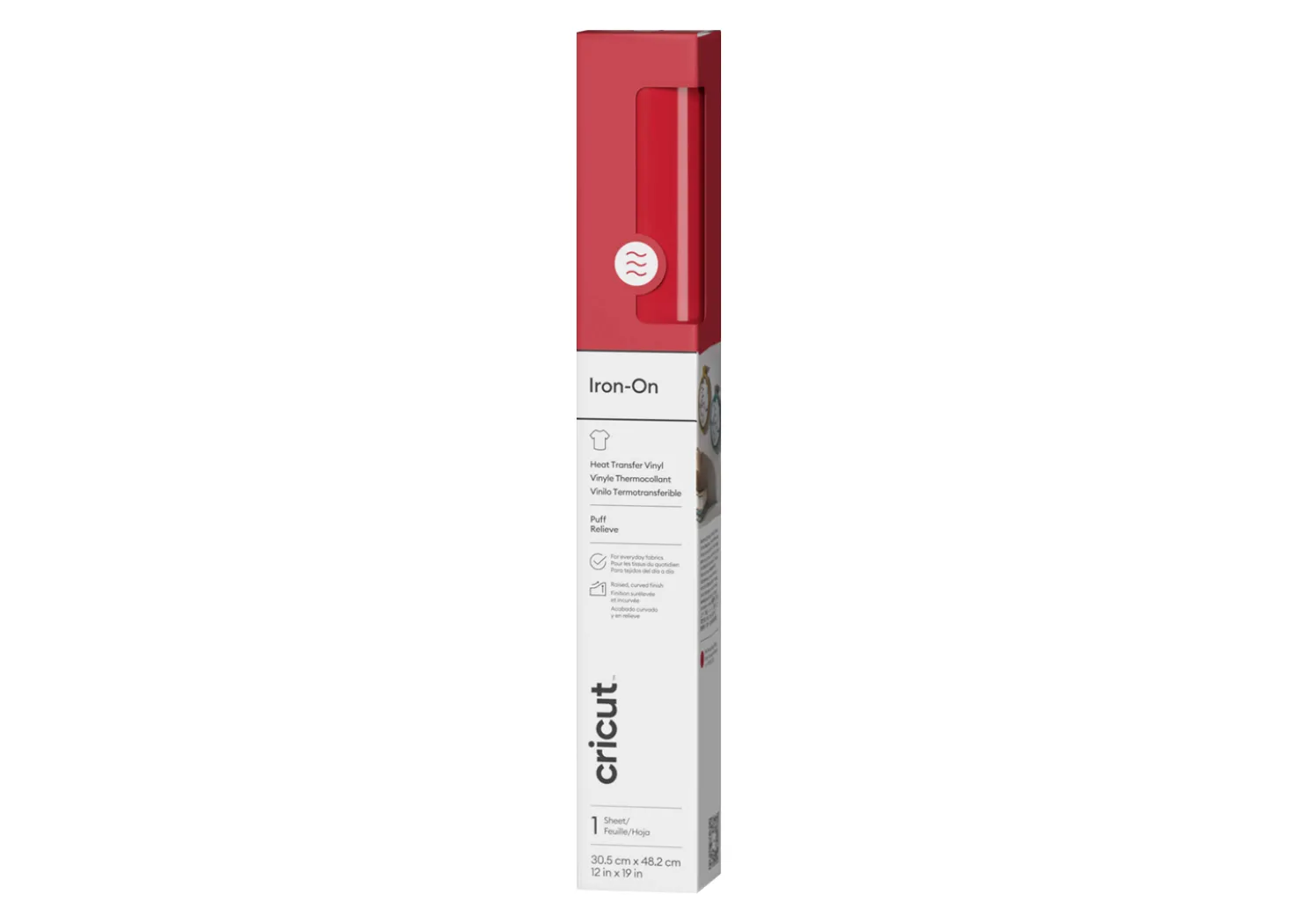 Cricut Iron-on Puff Rosso 30,5 cm x 48,3 cm