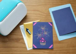 Cricut Joy Biglietti Inserto e lamine Collezione Blue Lagoon 8 Pezzi 11,4cmx15,9cm