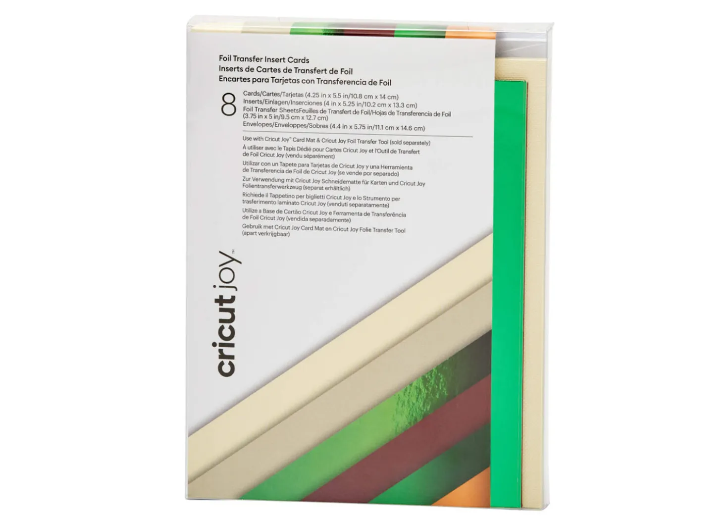 Cricut Joy Biglietti Inserto e lamine Collezione Cameron Sampler 8 Pezzi 10,8cmx14cm
