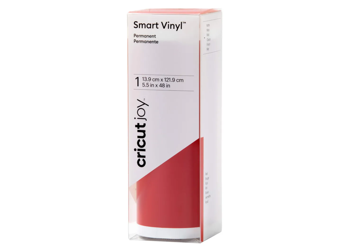 Cricut Joy Vinile Smart Rosso Permanente Opaco 13,9cmx1,22m