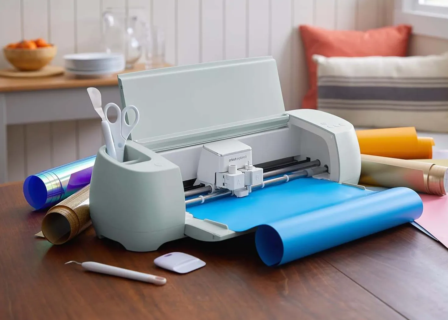 Cricut Smart Vinyl Vinile Permanente Azzurro Oceano 33cmx3,66m