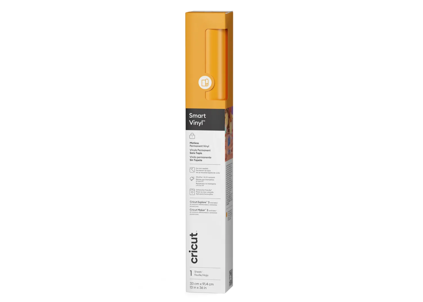 Cricut Smart Vinyl Vinile Permanente Giallo 33cmx90cm
