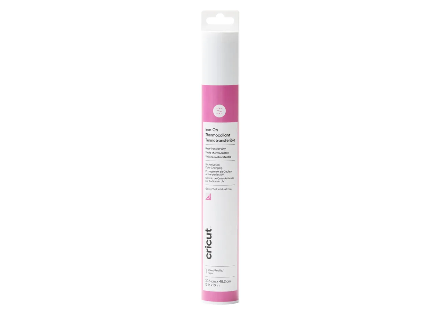 Cricut Termoadesivo Cambia Colore con i Raggi UV Bianco-Rosa 30,5cmx48,2cm