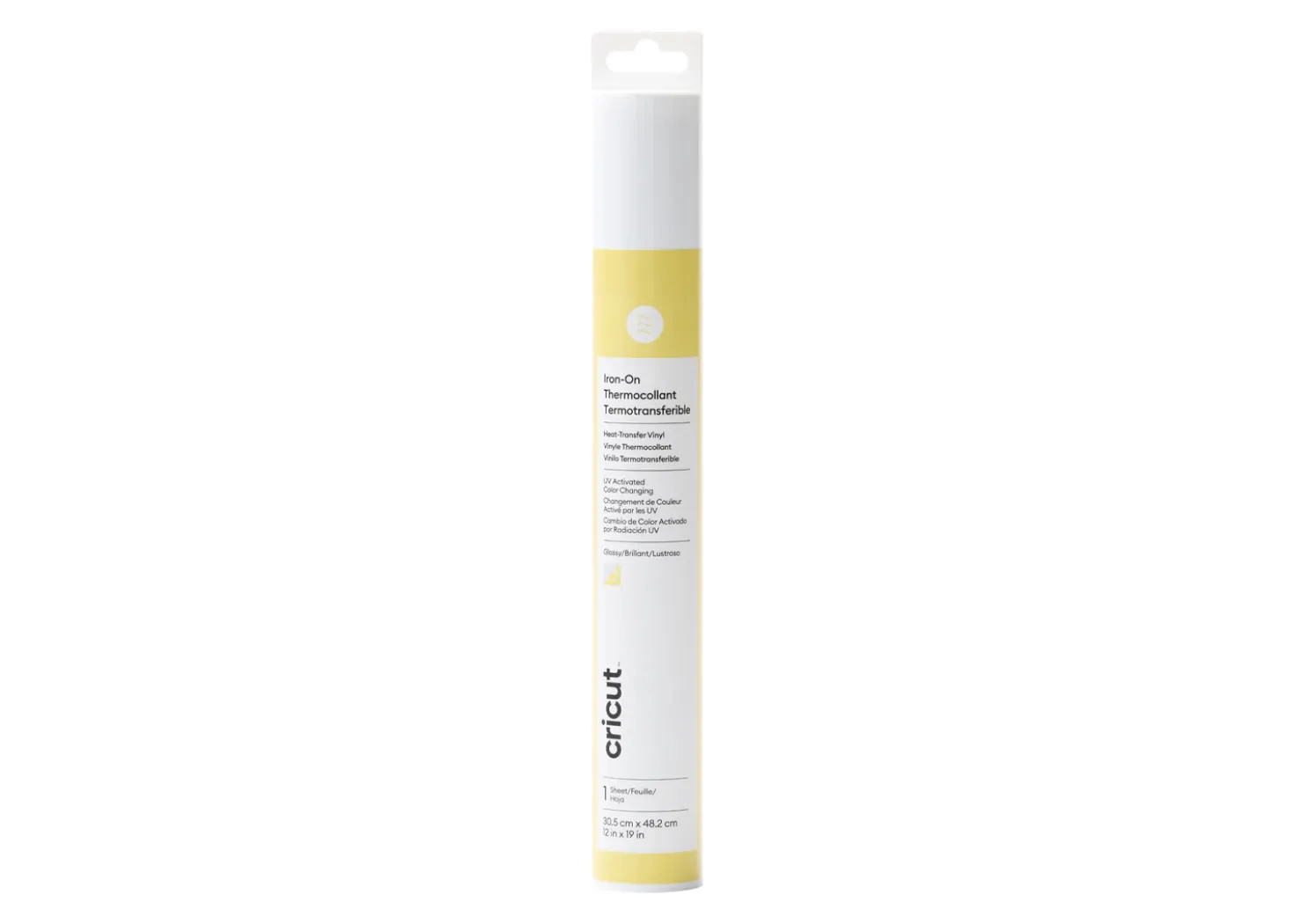 Cricut Termoadesivo Cambia Colore con i Raggi UV Bianco-Giallo 30,5cmx48,2cm