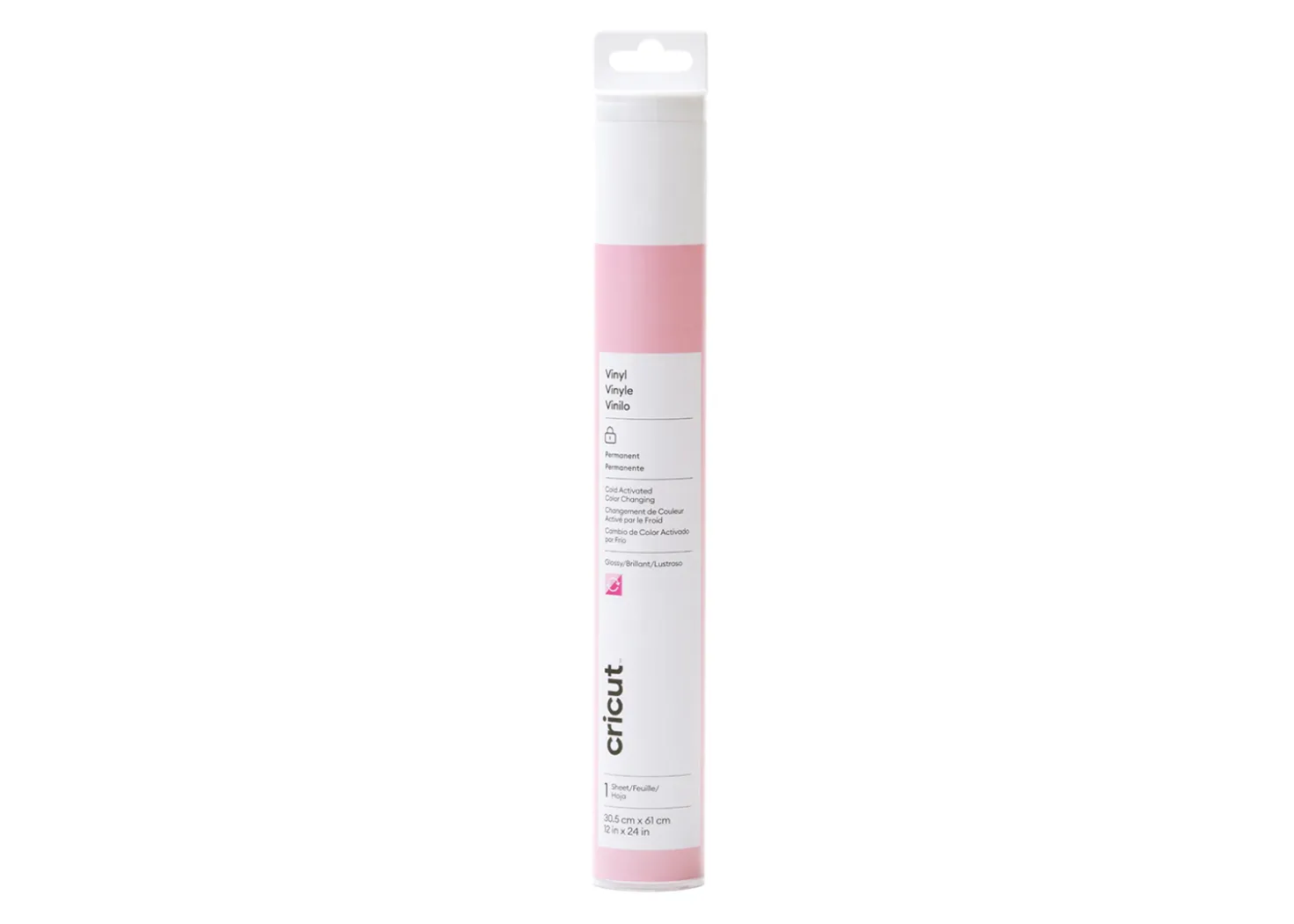 Cricut Vinile Permanente Cambia Colore a Freddo Rosa-Magenta 30,5cmx61cm