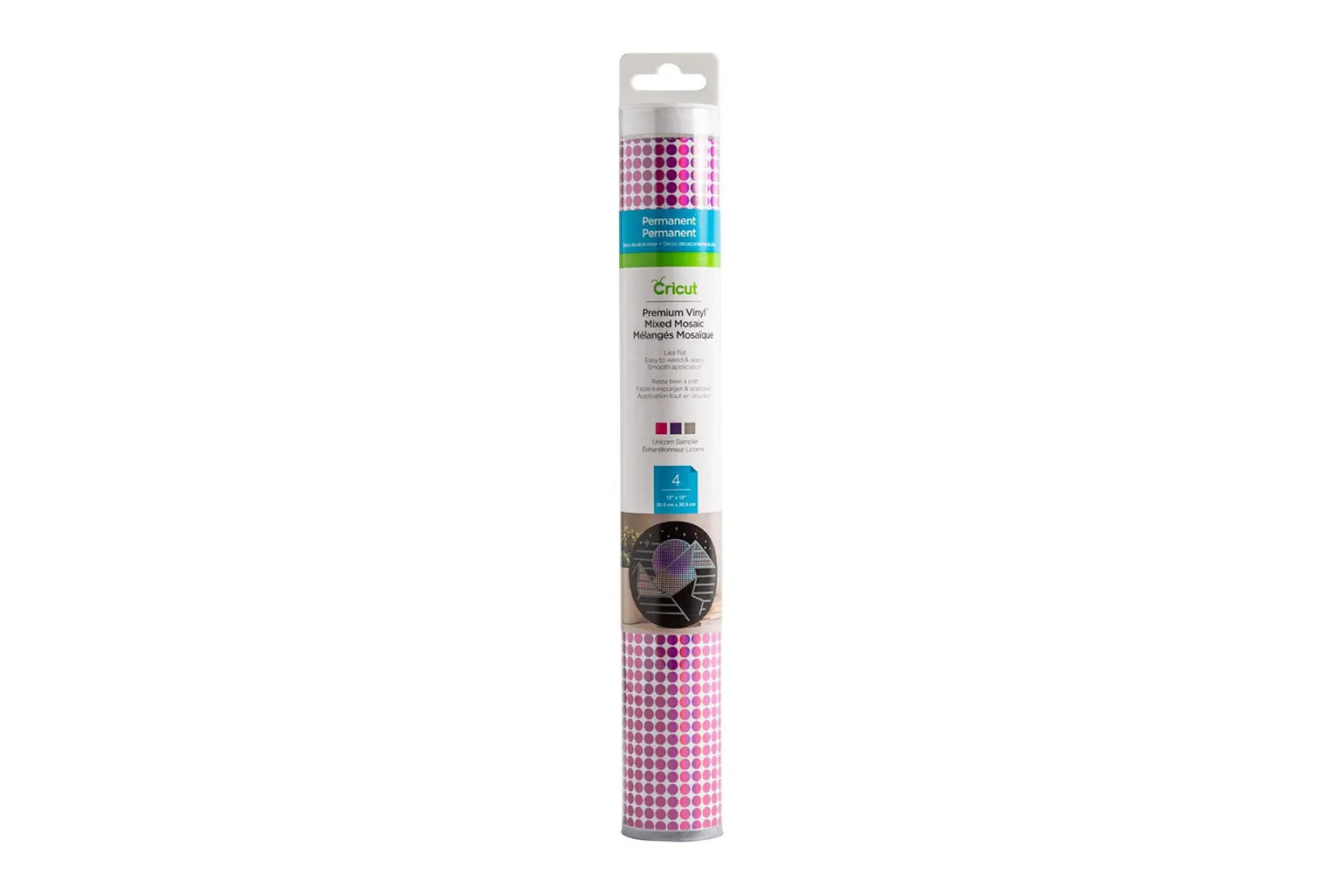 Cricut Vinile Premium Permanente Mosaico Unicorno 4 fogli 30,5cmx30,5cm