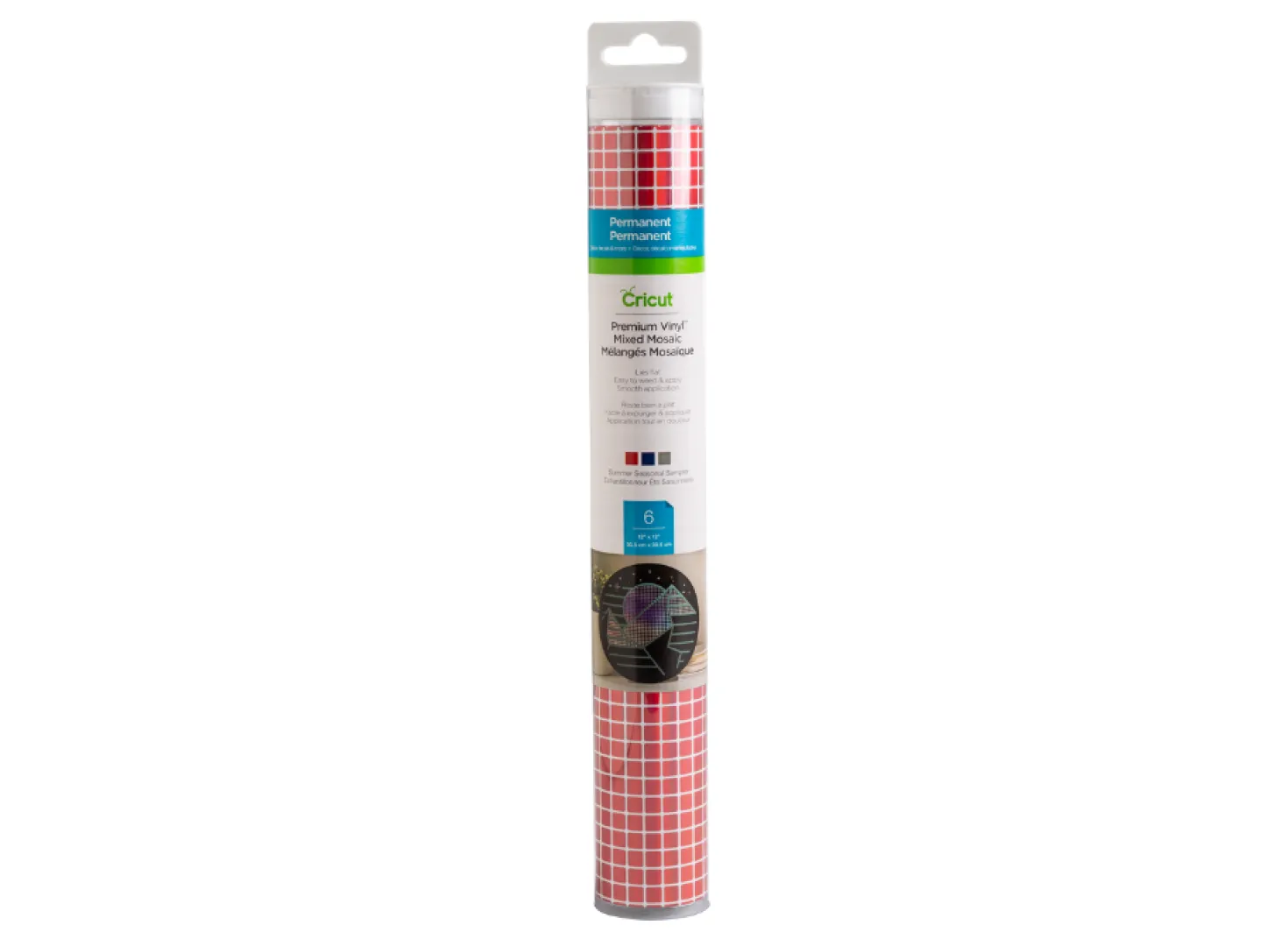 Cricut Vinile Premium Permanente Mosaico Summer Seasonal 6 fogli 30,5cmx30,5cm