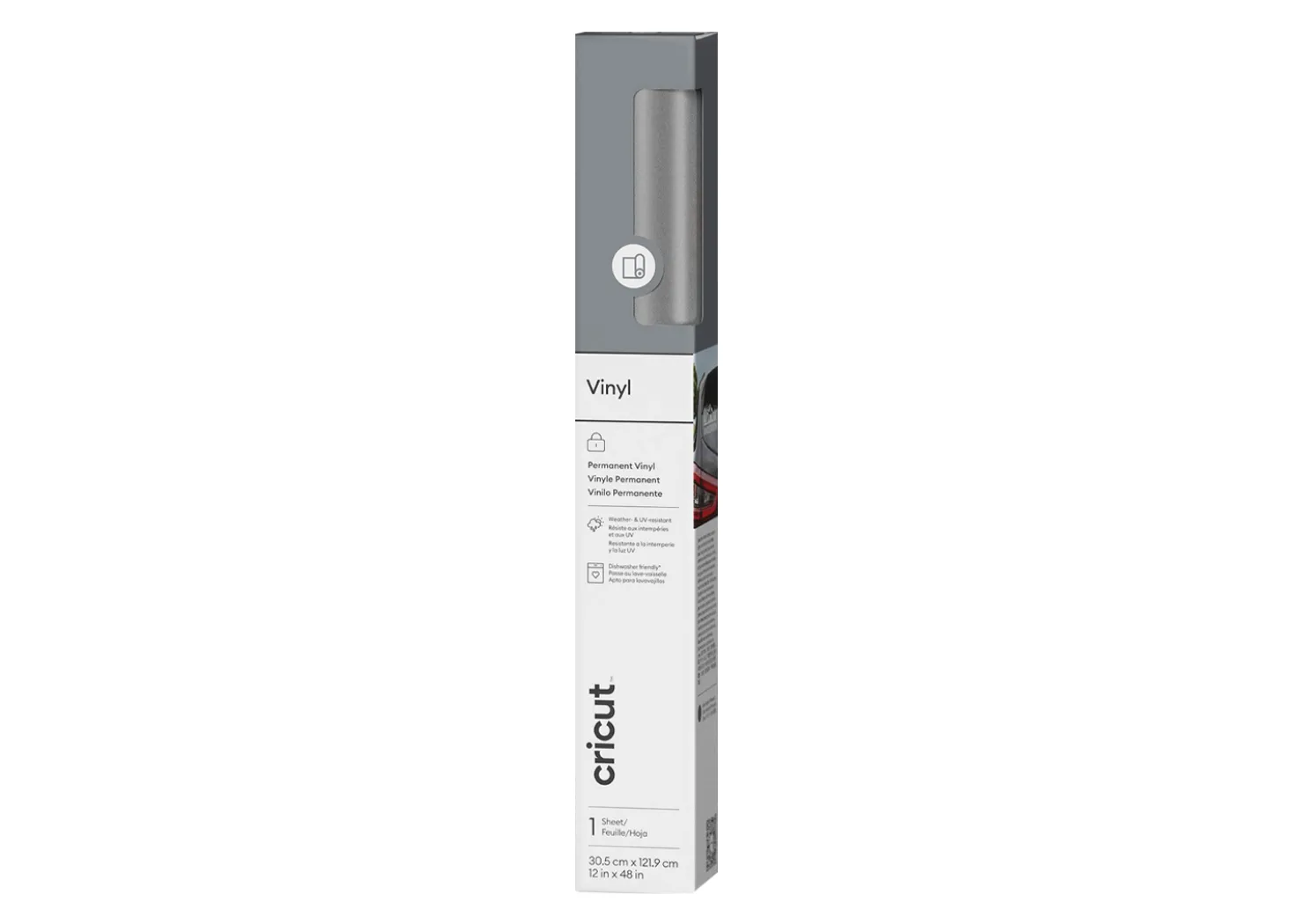 Cricut Vinile Premium Permanente Argento 30,5cmx121,9cm