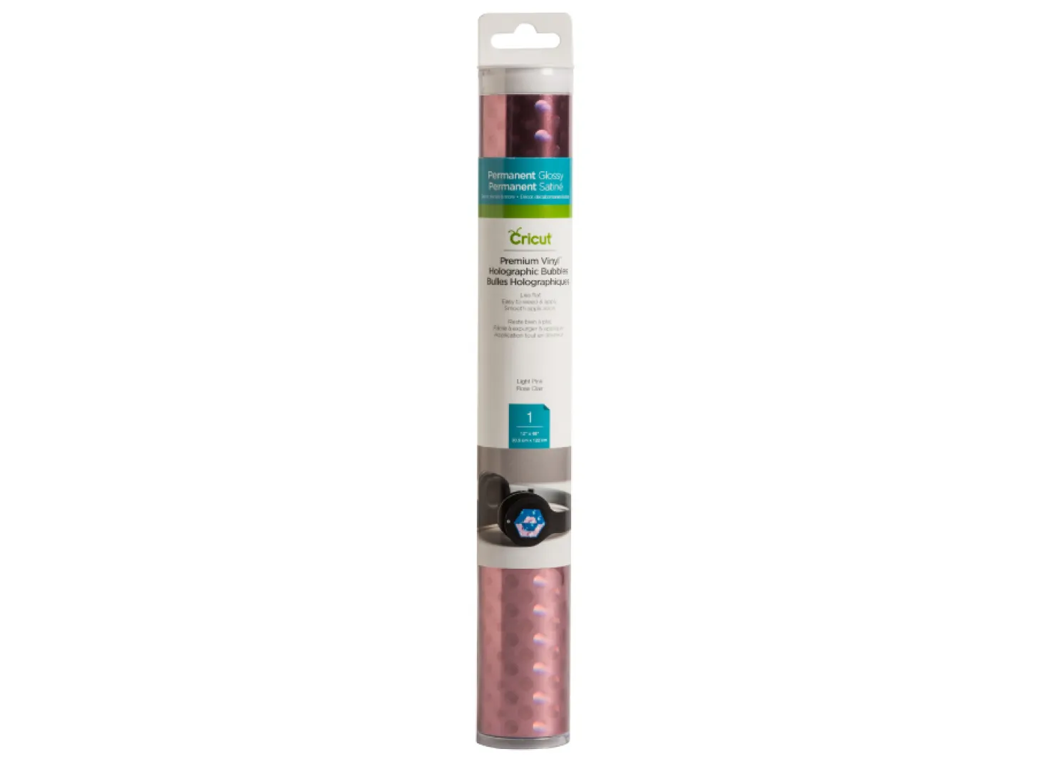 Cricut Vinile Premium Permanente Bolle Olografiche Rosa 30,5cmx1,22m