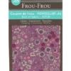 Frou-Frou scampolo di tessuto termoadesivo fiorito magenta
