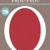 Frou-Frou scampolo di tessuto termoadesivo ovale rosso