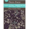 Frou-Frou scampolo di tessuto termoadesivo fiorito prugna