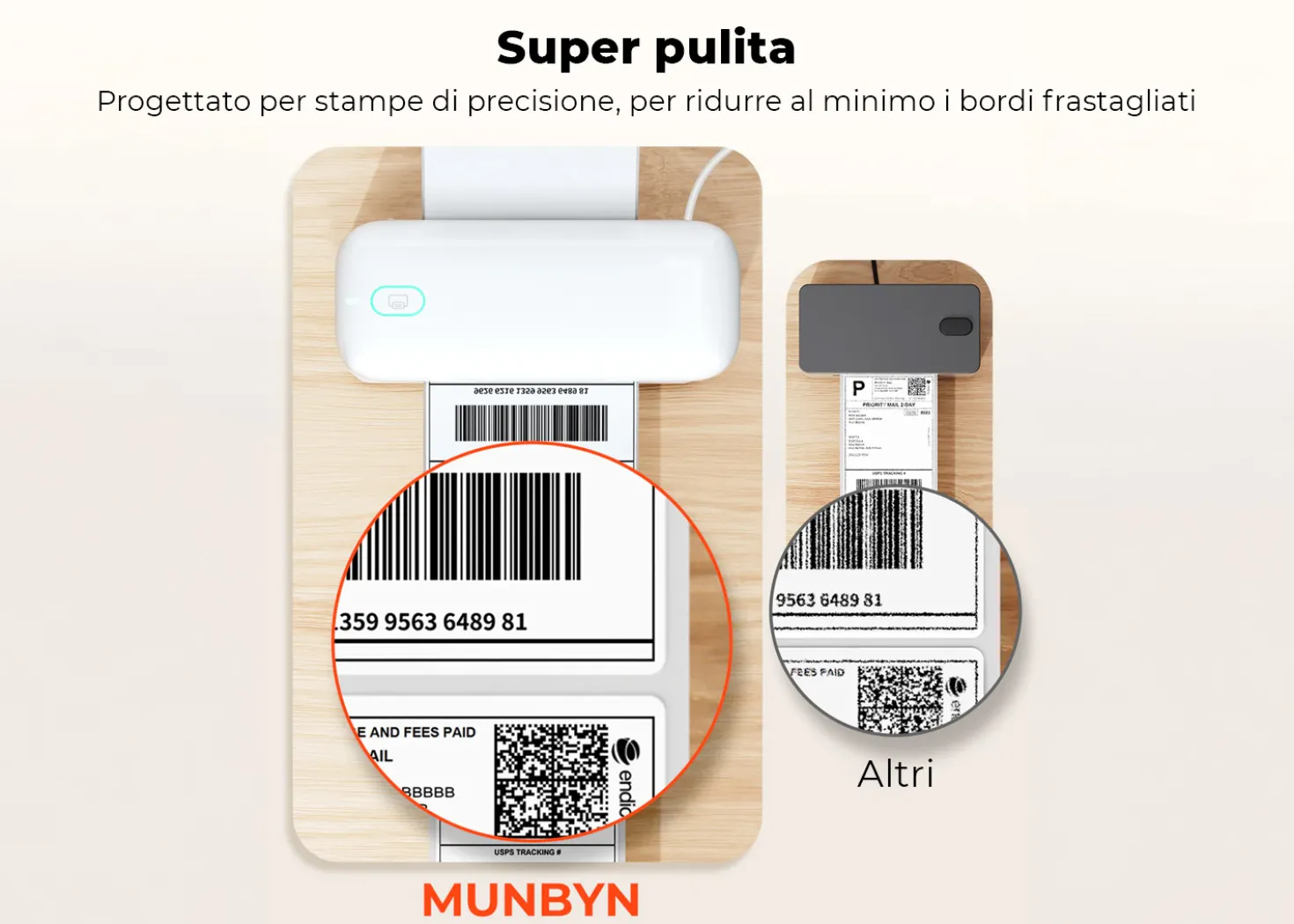 Munbyn RealWriter402B Stampante Termica Etichette Bluetooth