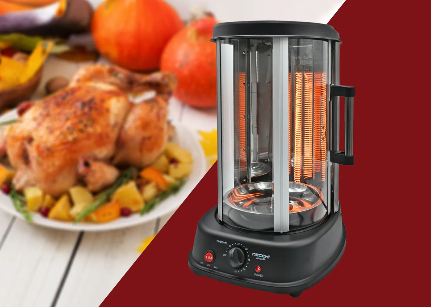 Necchi Girarrosto NK223 1500W 21lt