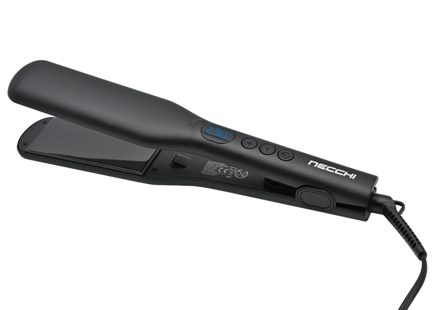 Necchi NC690 Piastra larga in titanio per capelli 72W