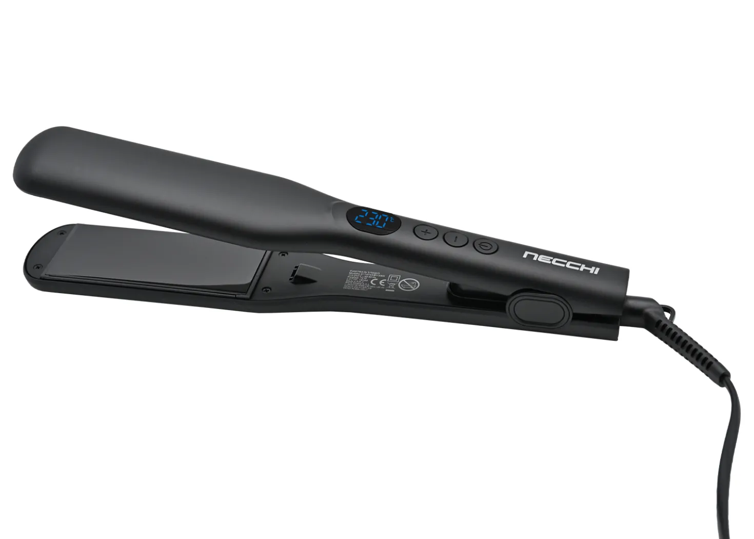 Necchi NC690 Piastra larga in titanio per capelli 72W