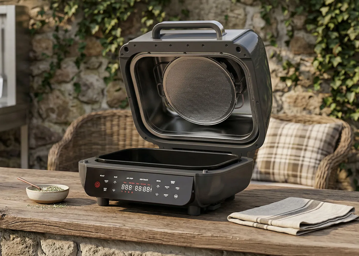 Necchi NK401 Barbecue elettrico 4 in 1 1700w 6l