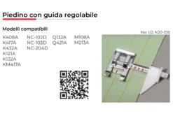 Necchi Piedino con Guida Regolabile