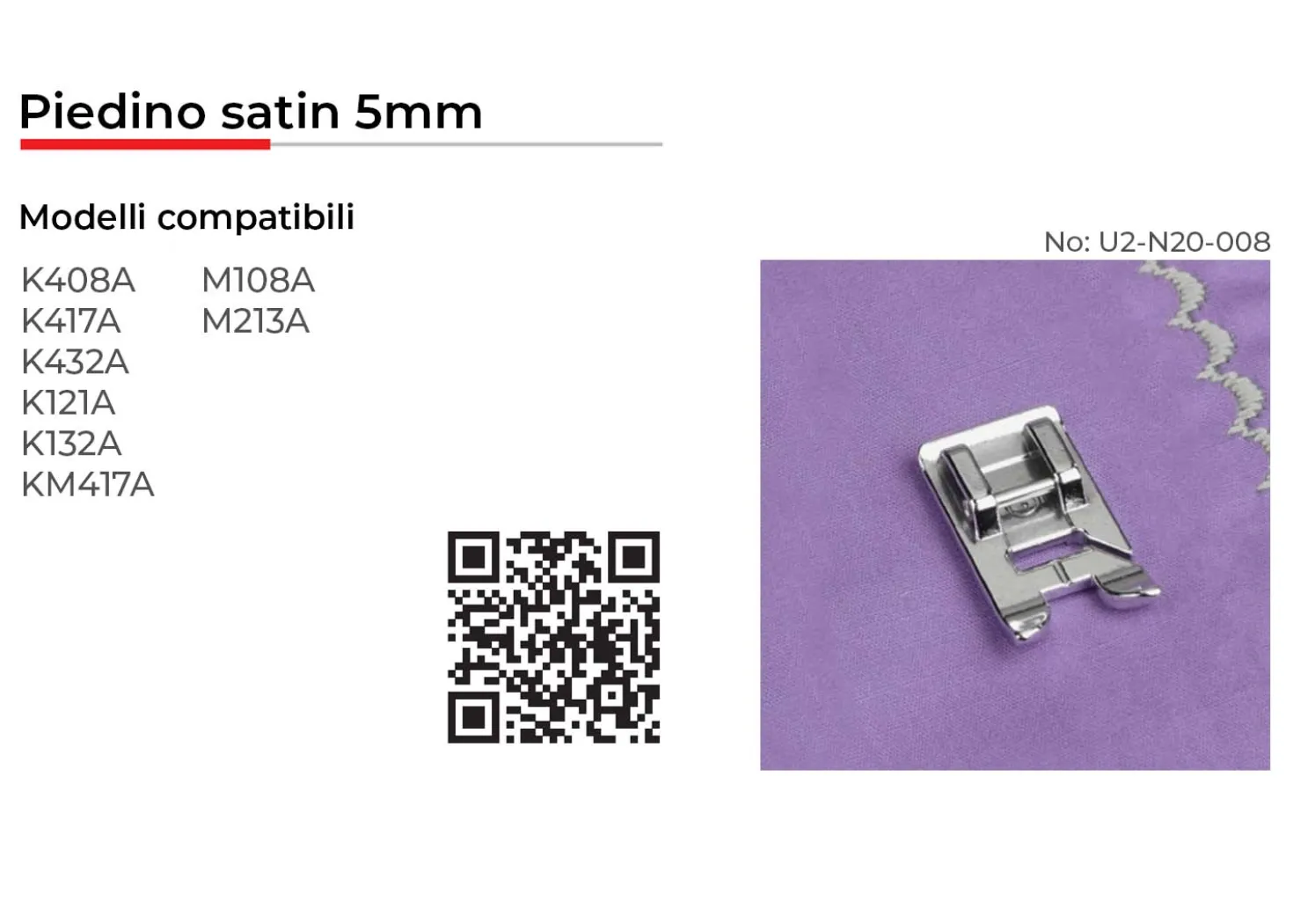 Necchi Piedino Satin 5mm