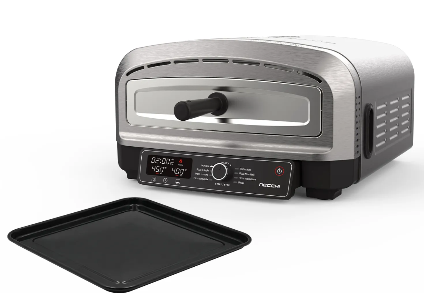 Necchi Pizza Genio Forno per Pizza digitale con teglia pizza