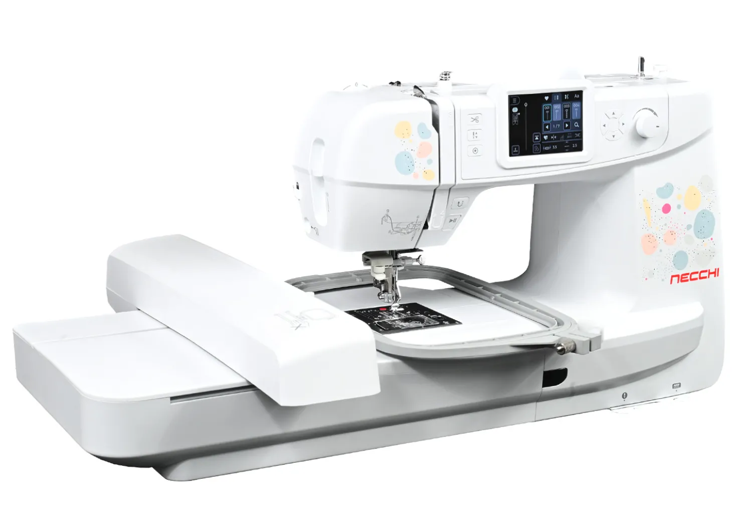 Necchi Sweet NE210 Macchina per Cucire e Ricamare in collaborazione con Eleonora Galvagno con Tablet e Software DRAWings Creative