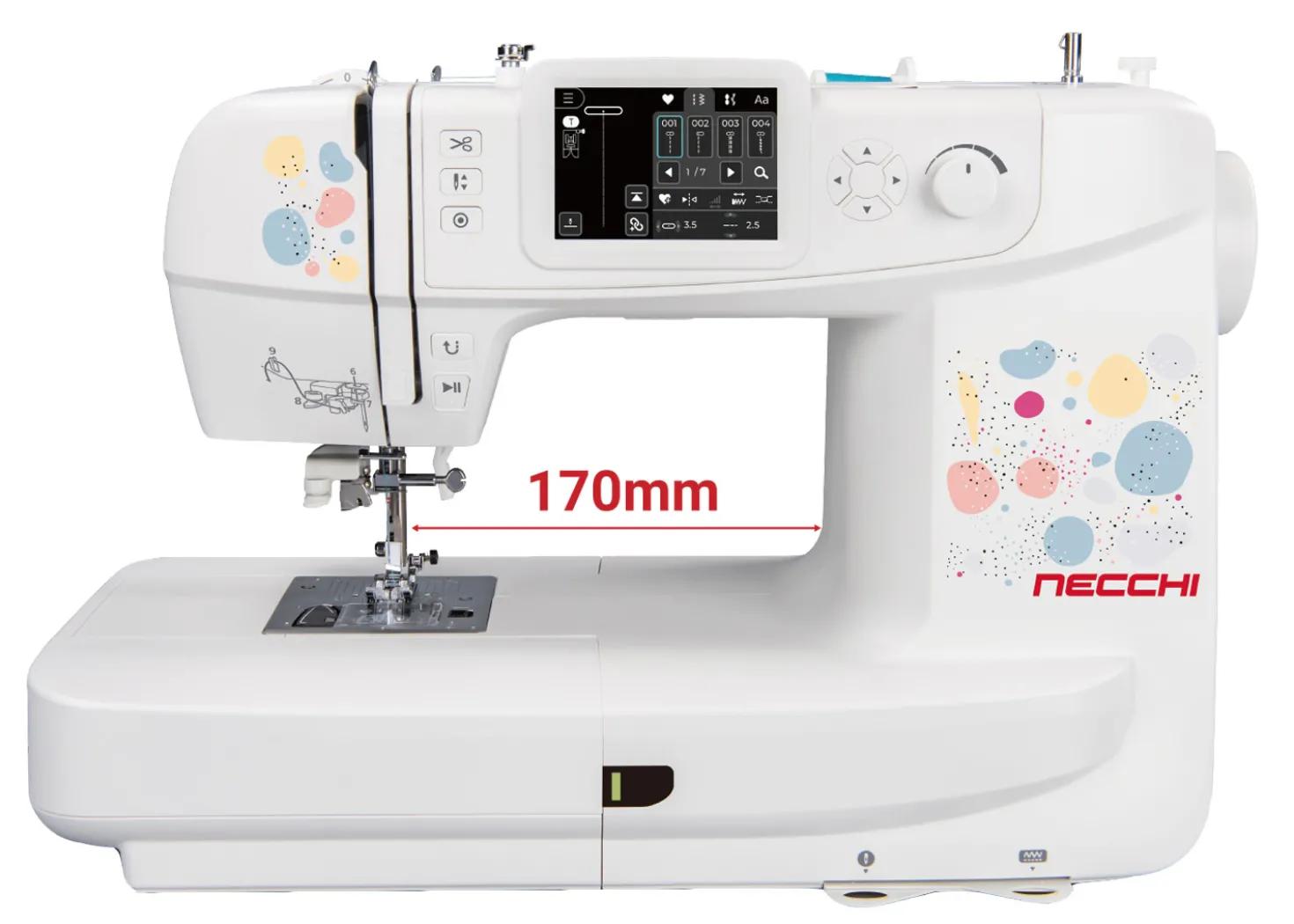 Necchi Sweet NE210 Macchina per Cucire e Ricamare in collaborazione con Eleonora Galvagno con Tablet e Software DRAWings Creative