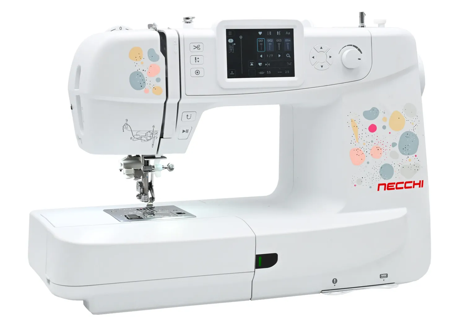 Necchi Sweet NE210 Macchina per Cucire e Ricamare in collaborazione con Eleonora Galvagno con Tablet e Software DRAWings Essentials