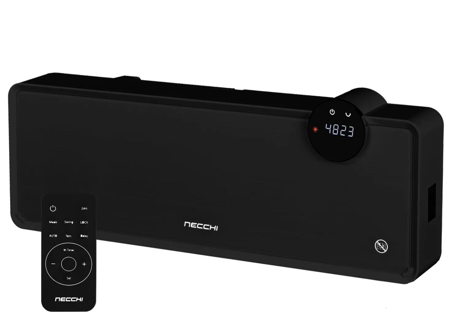 Necchi Termoventilatore a Parete Nero