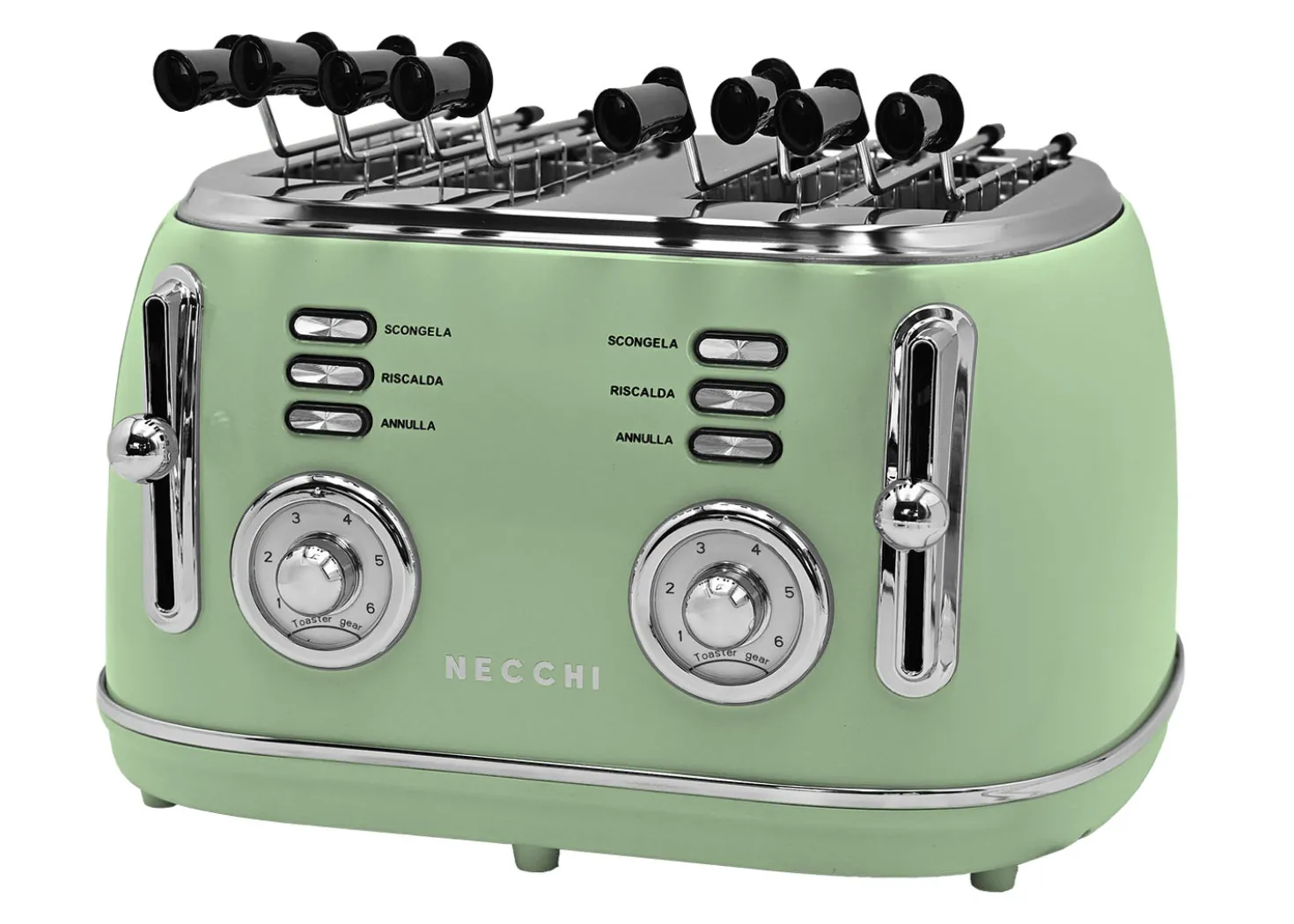 Necchi Vintage Tostapane Sandwich Verde Menta