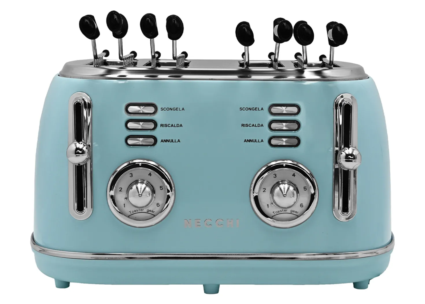 Necchi Vintage Tostapane Sandwich Azzurro Pastello