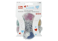 Prym Love Box assortimento in 6 colori bottoncini a pressione per jersey 8mm 60 pezzi