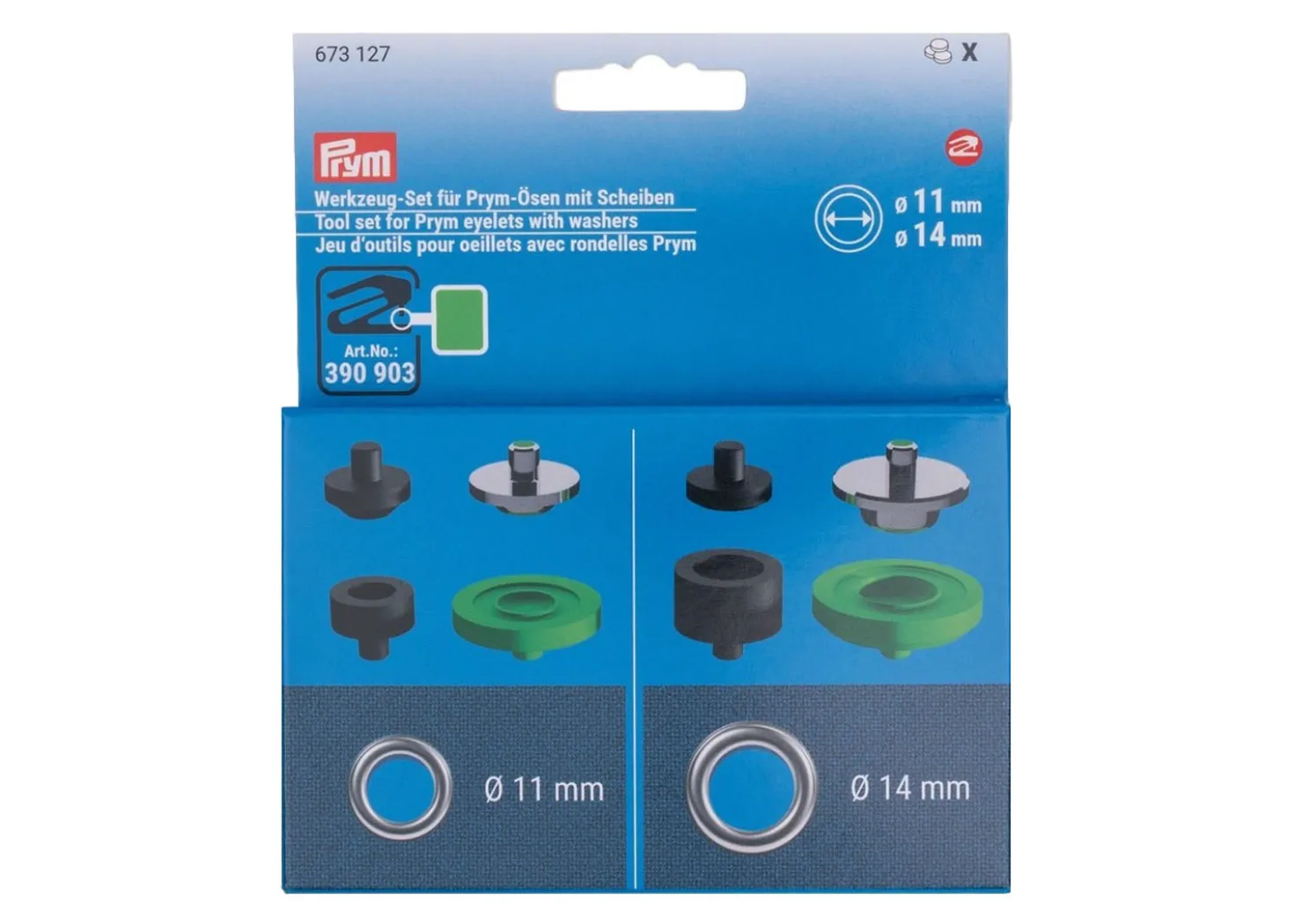 Prym Set di attrezzi per occhielli Prym Ø 11mm e 14mm per Vario Creative Tool