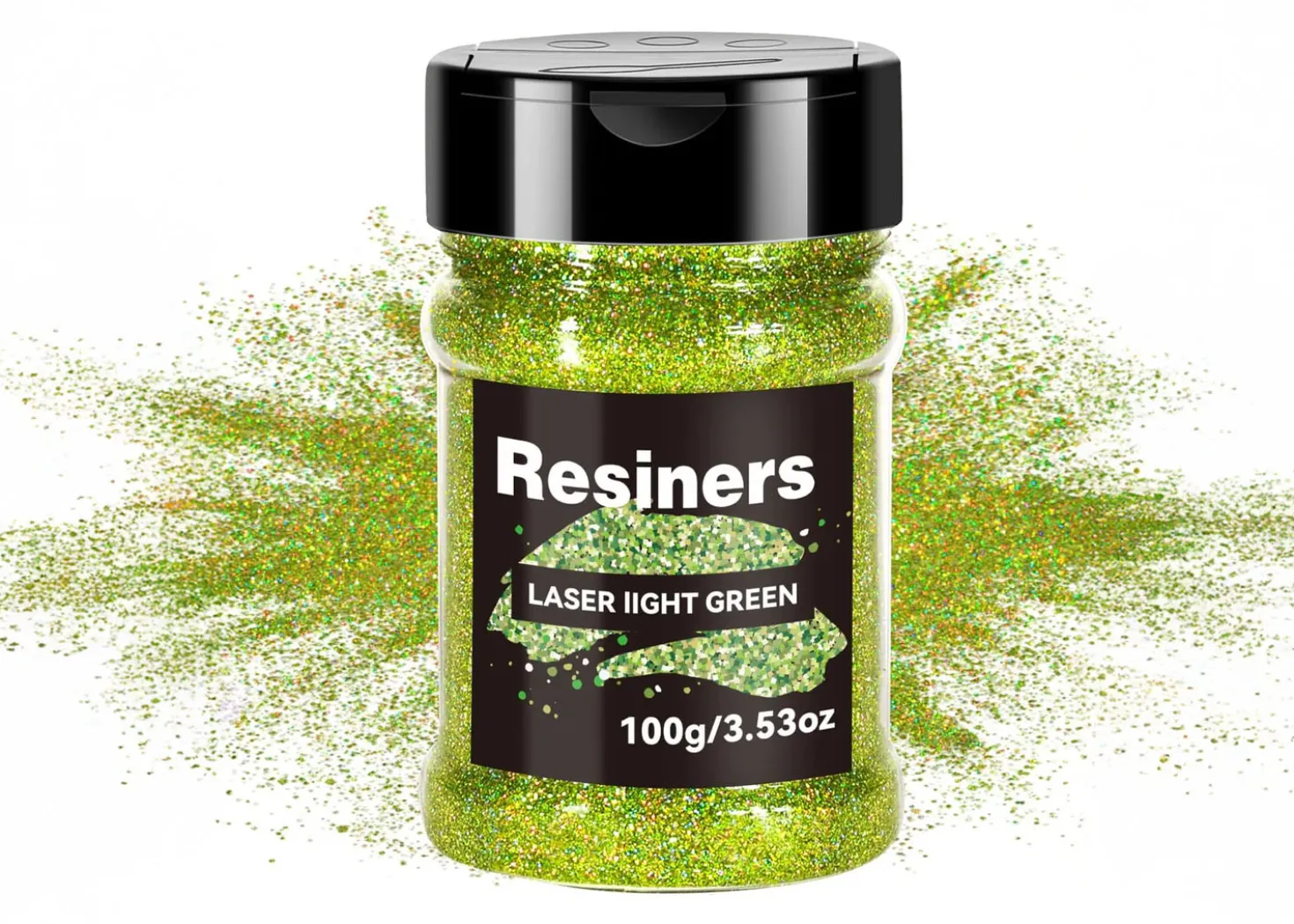 Resiners Glitter olografico ultra-fine 100g Verde Chiaro