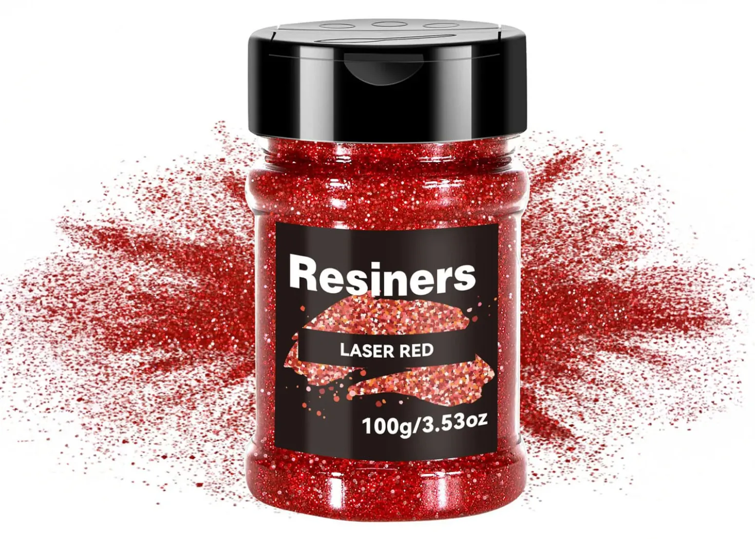 Resiners Glitter olografico ultra-fine 100g Rosso