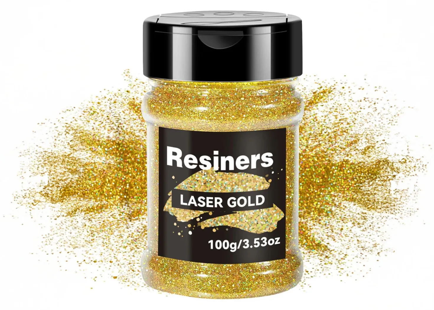 Resiners Glitter olografico ultra-fine 100g Oro