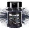Resiners Glitter olografico ultra-fine 100g Nero