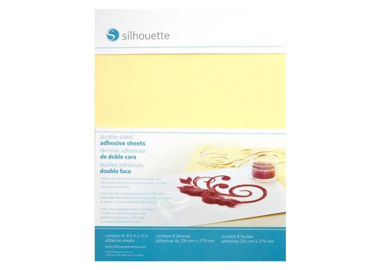 Silhouette Fogli Biadesivi 8pz 21,6cmx27,9cm