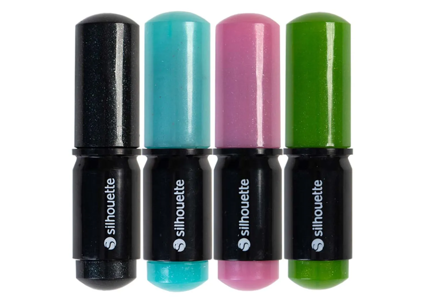 Silhouette Penne Glitter 4 pezzi Nero, Rosa, Verde, Azzurro