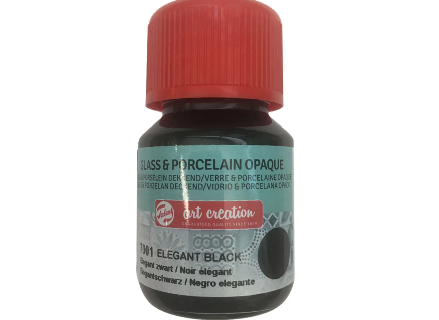 TAC Colore per vetro e porcellana coprente nero opaco – ml 30
