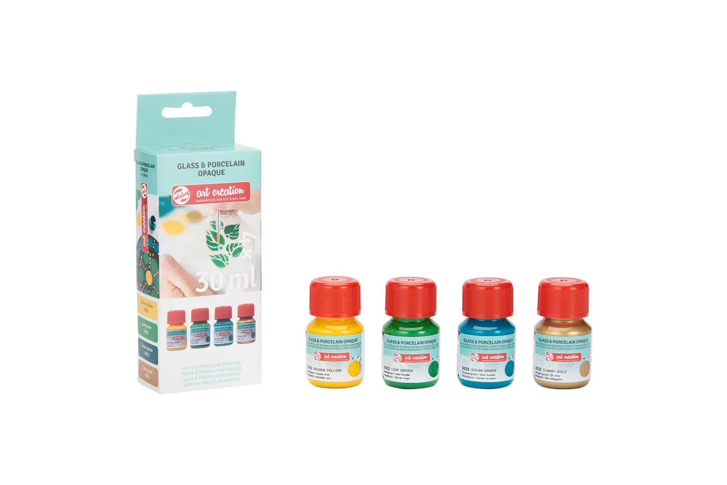 TAC Colori per Porcellana e Vetro Set Verde-Oro
