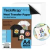 Teckwrap Carta Transfer Inkjet per Tessuti Chiari e Scuri Bianco Opaco 15pz Formato A4