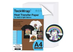 Teckwrap Carta Transfer Inkjet Glitter Verde 15pz Formato A4