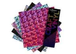 Teckwrap Kit di Vinili Olografici Fiori di Vetro 5 fogli 30,5cmx30,5cm